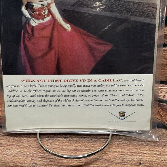 Vintage 1963 Cadillac Print Ad "When You First Drive Up" Classic Car Auto Dress - Picture 3 of 3